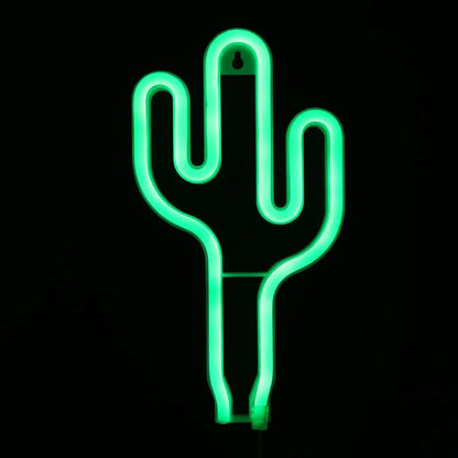 LED Neon Desk Lamp - Love Flamingo & Cactus Unicorn