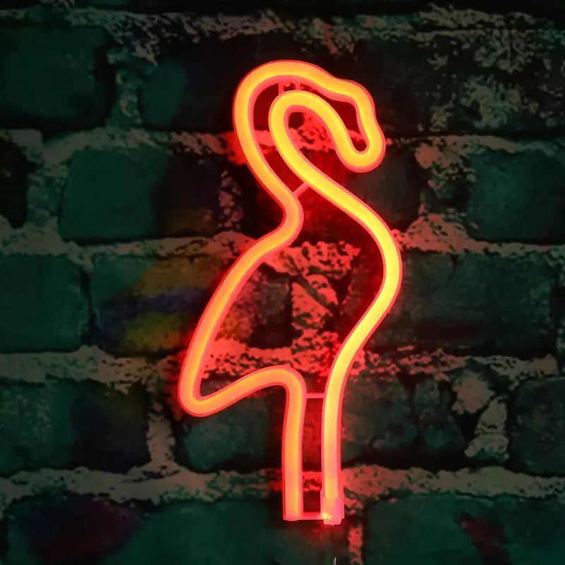 LED Neon Desk Lamp - Love Flamingo & Cactus Unicorn