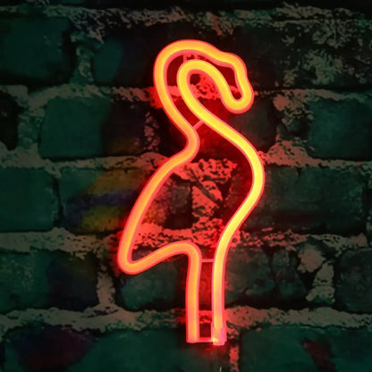 LED Neon Desk Lamp - Love Flamingo & Cactus Unicorn